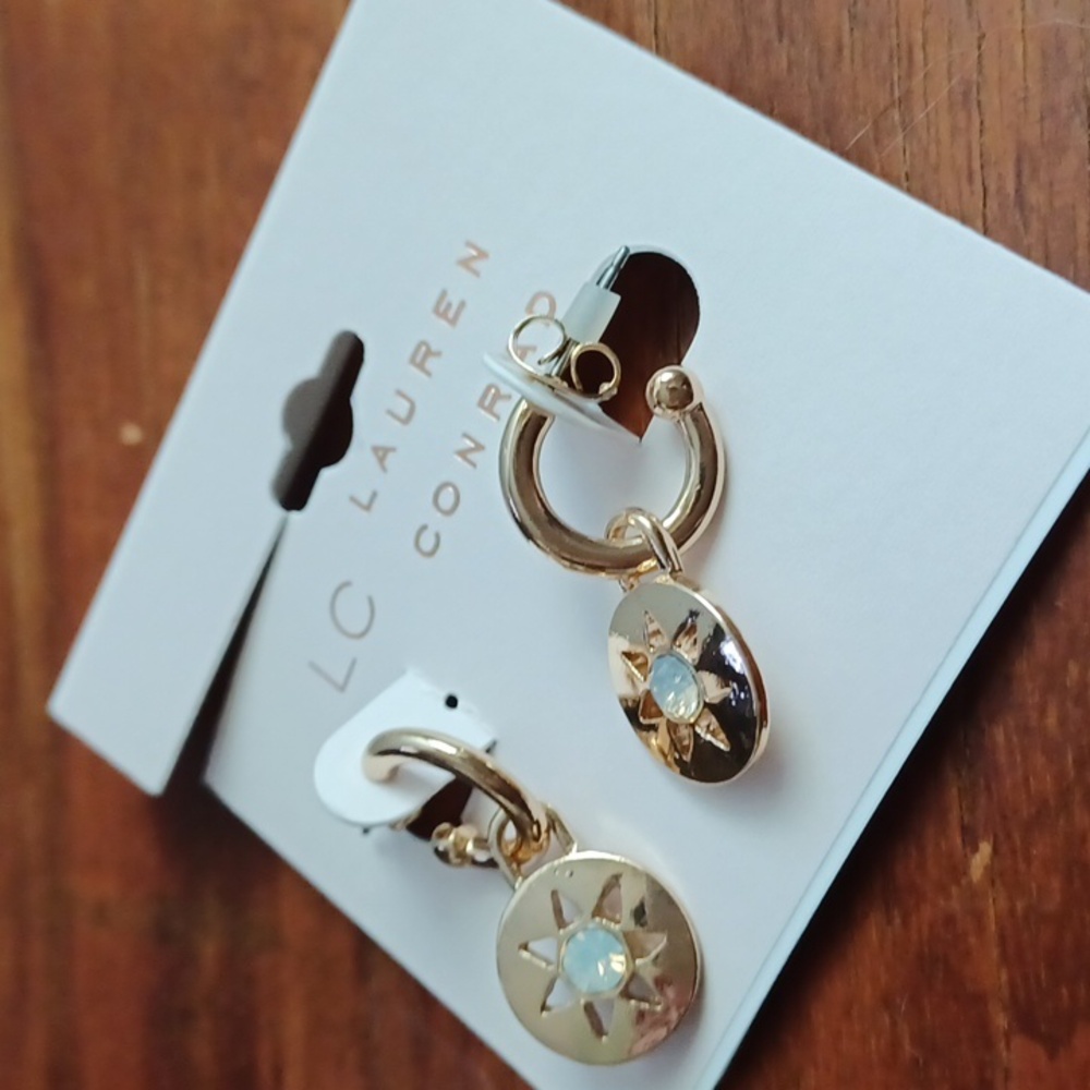 LC LAUREN CONRAD STAR SUN EARRINGS - Picture 6 of 7
